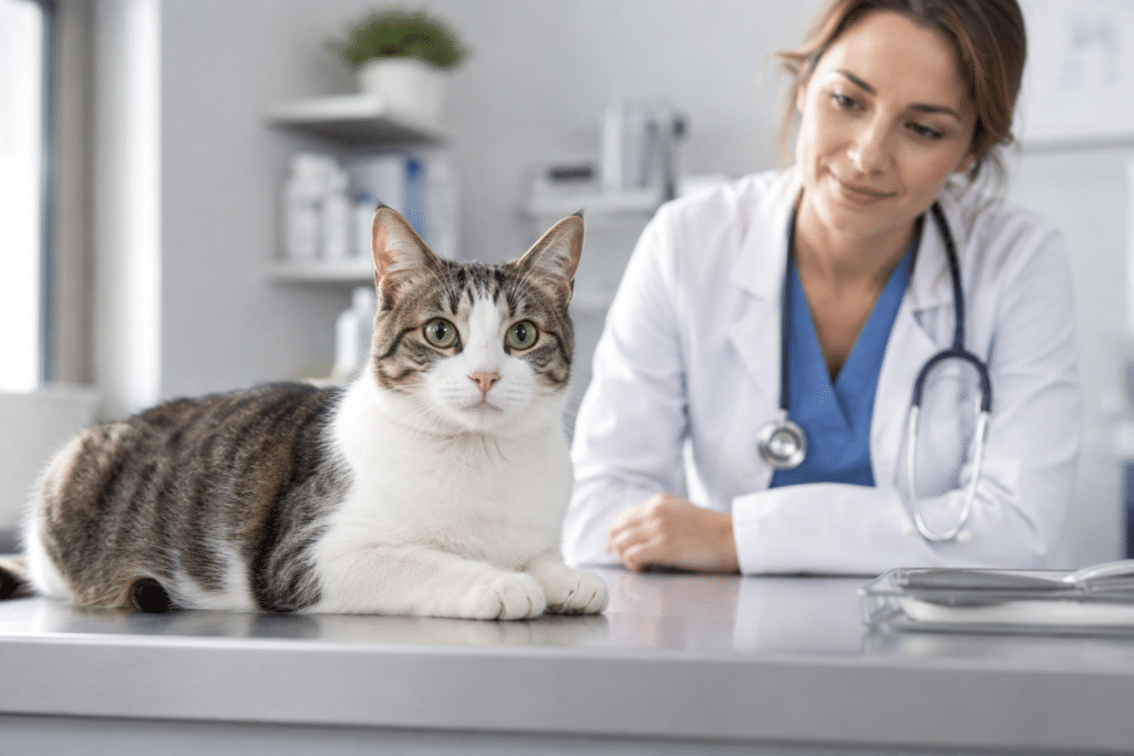 Ветеринар готує кішку до стерилізації у клініці HAB VET у Києві
